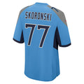 Custom #77 Light Blue TEN Football Shirt Top