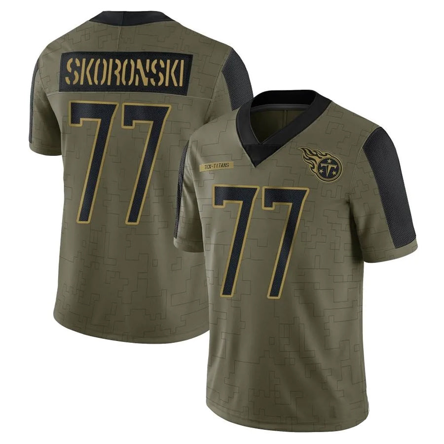 Custom #77 Olive TEN Football Shirt Top