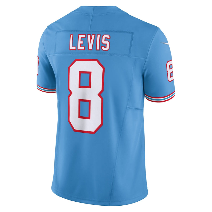 Custom #8 Light Blue TEN Football Shirt Top
