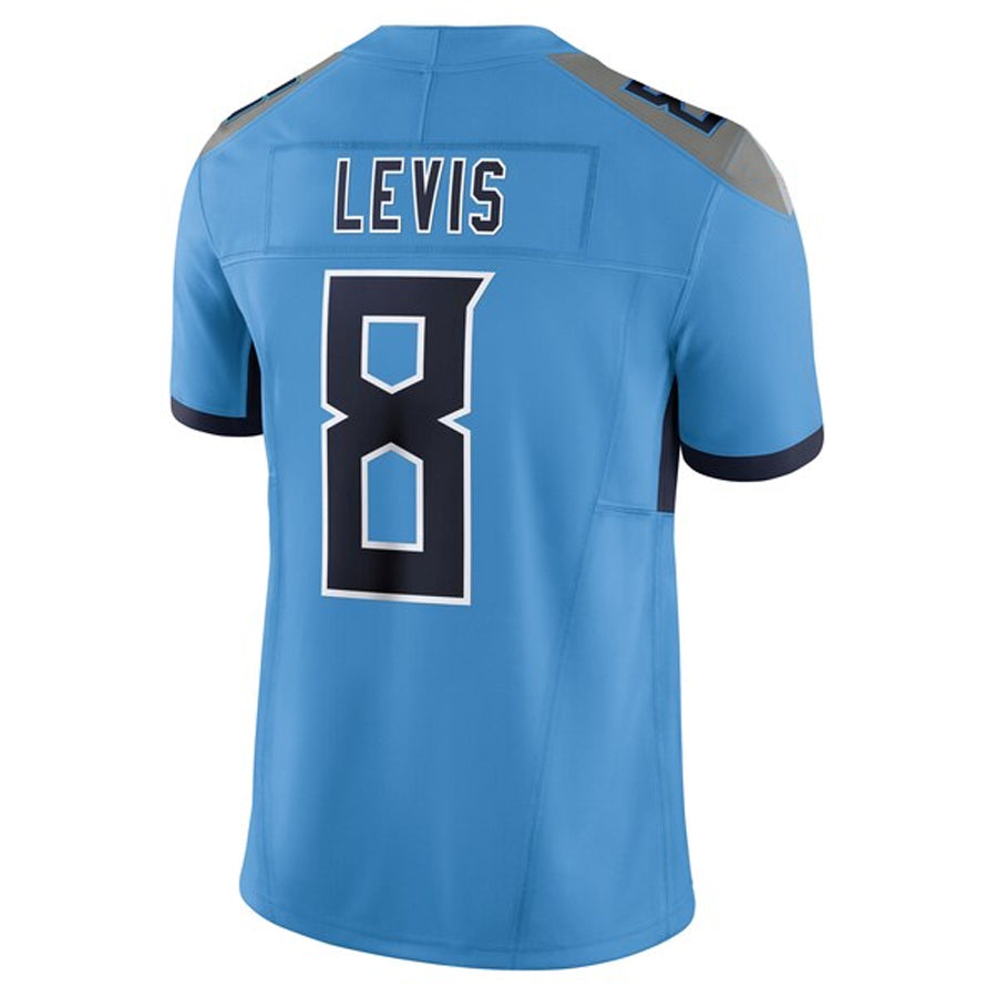 Custom #8 Light Blue TEN Football Shirt Top