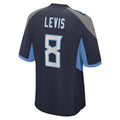 Custom #8 Navy TEN Football Shirt Top