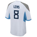 Custom #8 White TEN Football Shirt Top