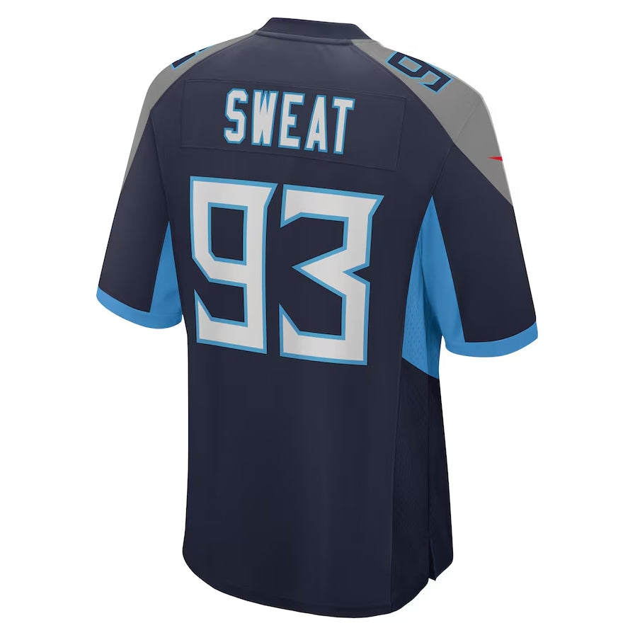 Custom #93 Navy TEN Football Shirt Top