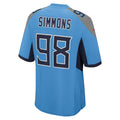 Custom #98 Light Blue TEN Football Shirt Top