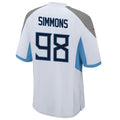 Custom #98 White TEN Football Shirt Top