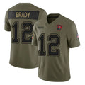 Custom #12 Olive TB Football Shirt Top