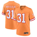 Custom #31 Orange TB Football Shirt Top