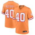 Custom #40 Orange Throwback TB Football Shirt Top