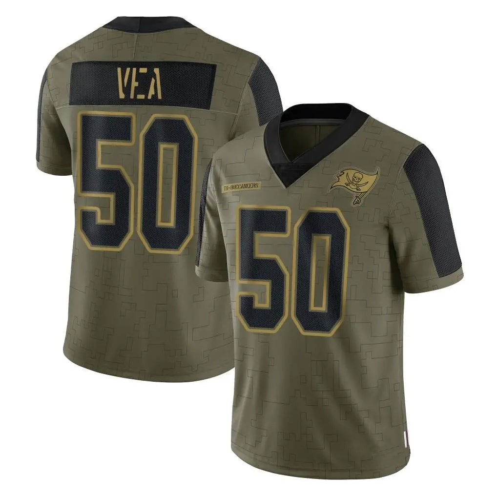 Custom #50 Olive TB Football Shirt Top