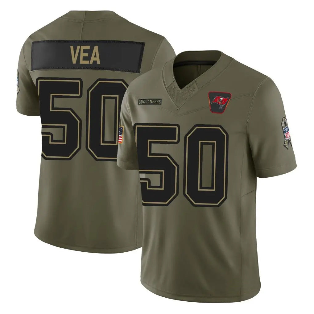 Custom #50 Olive TB Football Shirt Top