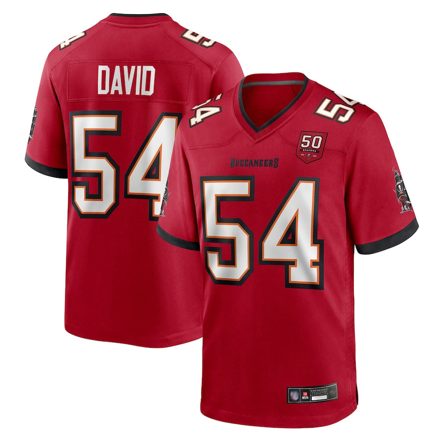 Custom #54 Red TB Football Shirt Top