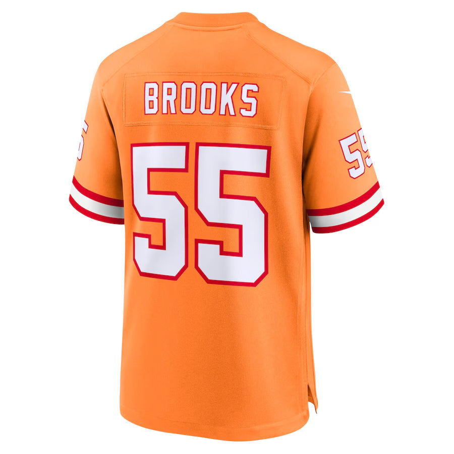 Custom #55 Orange TB Football Shirt Top
