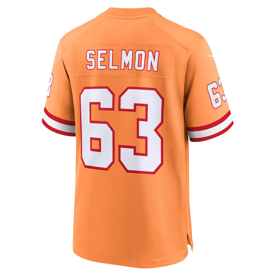 Custom #63 Orange TB Football Shirt Top