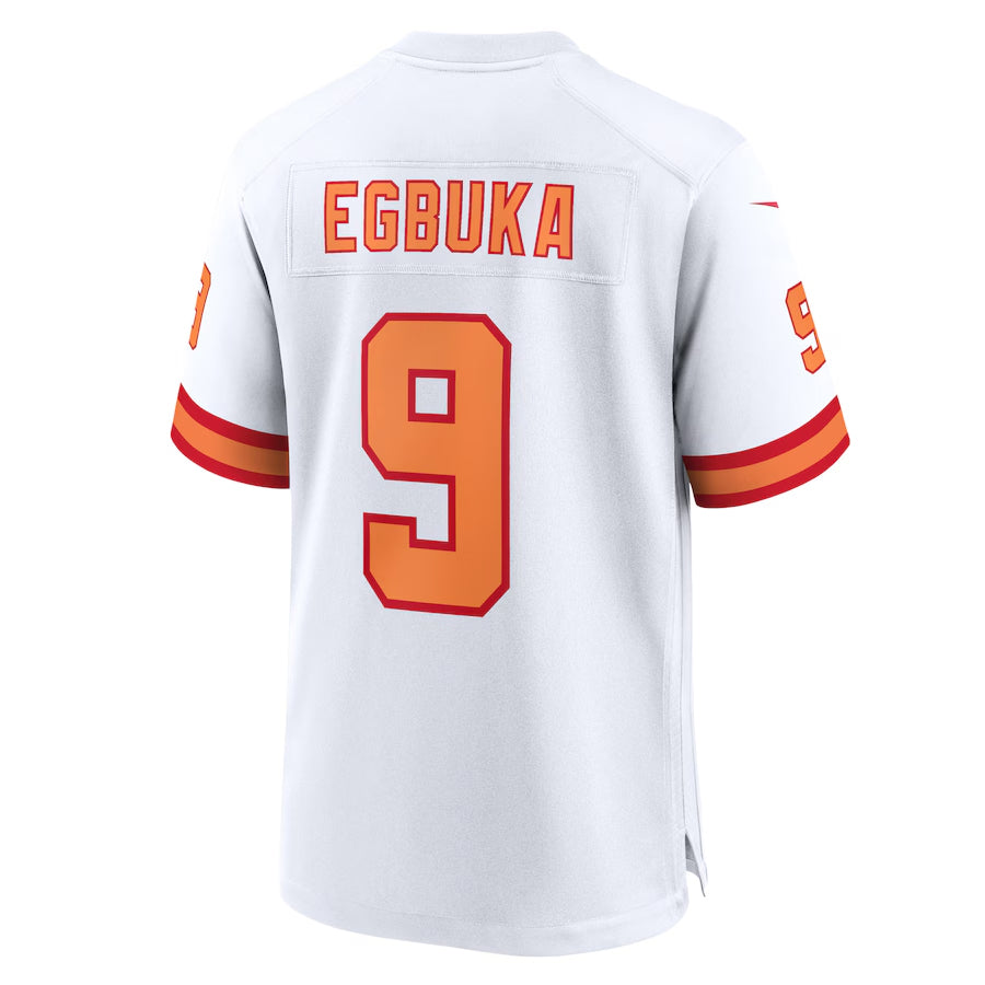 Custom #9 White TB Football Shirt Top
