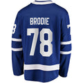 T.Maple Leafs #78 TJ Brodie Supporters Branded Home Breakaway Player Jersey Blue Stitched American Hockey Jerseys