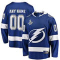 Custom TB.Lightning Supporters Branded 2021 Stanley Cup Champions Home Breakaway Jersey Blue Stitched American Hockey Jerseys