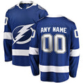 Custom TB.Lightning Supporters Branded Home Breakaway Jersey Blue Stitched American Hockey Jerseys