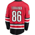 C.Hurricanes #86 Teuvo Teravainen Supporters Branded Breakaway Player Jersey Red Stitched American Hockey Jerseys