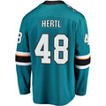 SJ.Sharks #48 Tomas Hertl Supporters Branded Home Premier Breakaway Player Jersey Teal Stitched American Hockey Jerseys