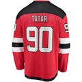 NJ.Devils #90 Tomas Tatar Supporters Branded Home Breakaway Player Jersey Red Stitched American Hockey Jerseys
