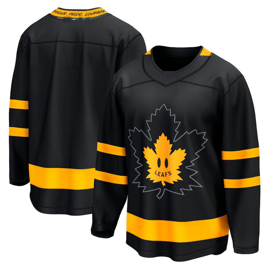 T.Maple Leafs Supporters Branded Alternate Premier Breakaway Reversible Blank Jersey Black Stitched American Hockey Jerseys