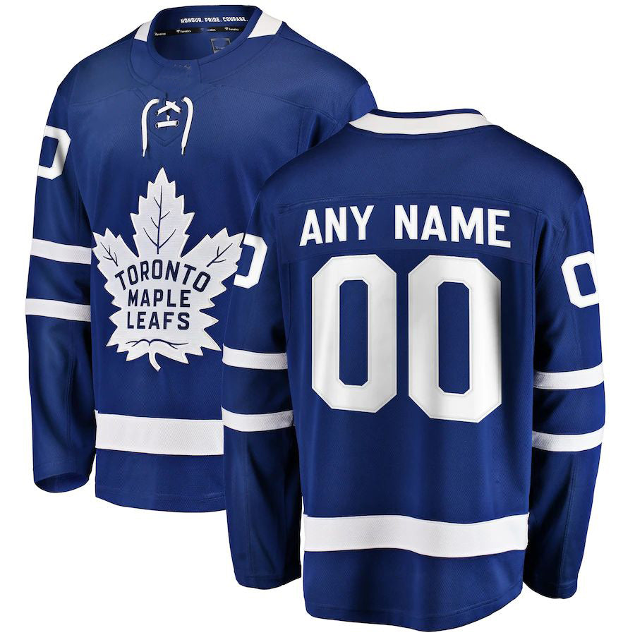 Custom T.Maple Leafs Supporters Branded Home Breakaway Blue Stitched American Hockey Jerseys
