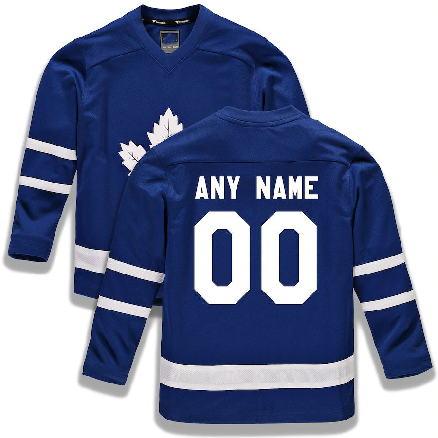 Custom T.Maple Leafs Supporters Branded Home Replica  Blue Stitched American Hockey Jerseys