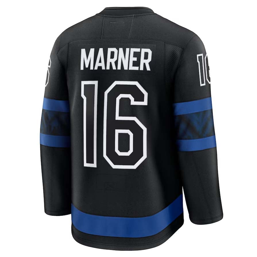 T.Maple Leafs #16 Mitch Marner Supporters Alternate Premium Jersey - Black Stitched American Hockey Jerseys