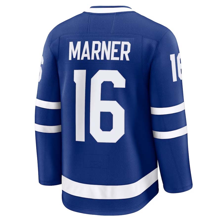 T.Maple Leafs #16 Mitch Marner Supporters Home Premium Jersey - Blue Stitched American Hockey Jerseys