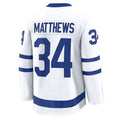 T.Maple Leafs #34 Auston Matthews Supporters Away Premium Jersey - White Stitched American Hockey Jerseys