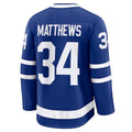 T.Maple Leafs #34 Auston Matthews Supporters Captain Patch Home Premium Jersey - Blue Stitched American Hockey Jerseys