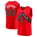 Custom T.Raptors Supporters Branded 2020 Fast Break Replica Jersey Icon Edition Red Stitched Basketball Jersey