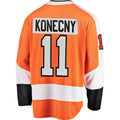 P.Flyers #11 Travis Konecny Supporters Branded Breakaway Player Jersey Orange Stitched American Hockey Jerseys