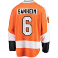 P.Flyers #6 Travis Sanheim Supporters Branded Home Breakaway Jersey Orange Stitched American Hockey Jerseys