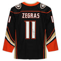 A.Ducks #11 Trevor Zegras Supporters Authentic Autographed  Authentic Jersey  Black Stitched American Hockey Jerseys