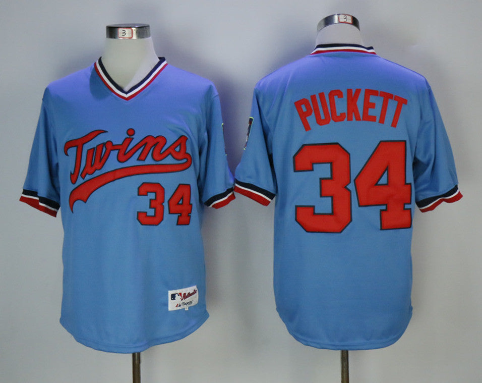 Custom 1984 #0 PUCKETT Retro Stitched Baseball Jersey - Classic Edition