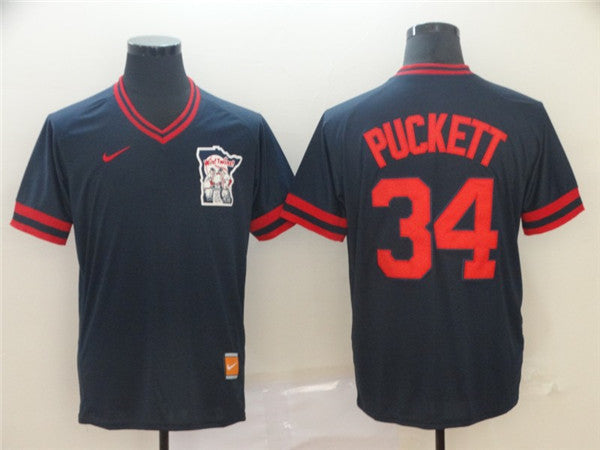Custom #0 PUCKETT Retro Stitched Baseball Jersey - Classic Edition