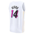 M.Heat #14 Tyler Herro  Supporters Branded 2022-23 Fastbreak Jersey City Edition White Stitched American Basketball Jersey