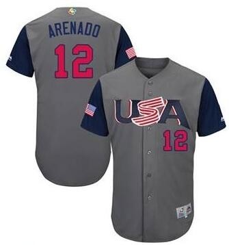 Custom 2017 #0 USA Retro Stitched Baseball Jersey - Classic Edition