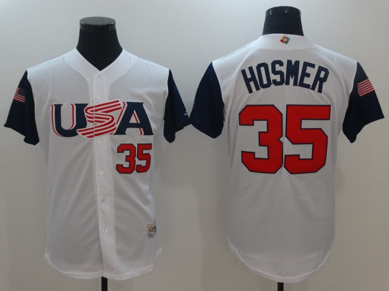 Custom 2017 #0 USA Retro Stitched Baseball Jersey - Classic Edition