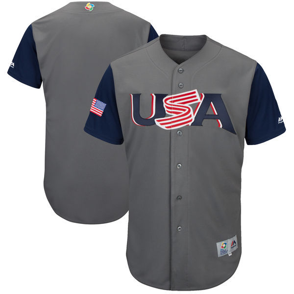 Custom 2017 #0 USA Retro Stitched Baseball Jersey - Classic Edition