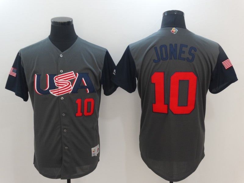 Custom 2017 #0 USA Retro Stitched Baseball Jersey - Classic Edition