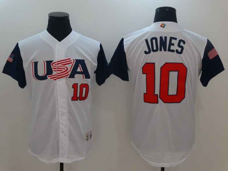 Custom 2017 #0 USA Retro Stitched Baseball Jersey - Classic Edition