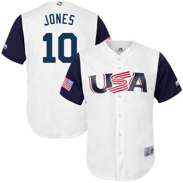 Custom 2017 #0 USA Retro Stitched Baseball Jersey - Classic Edition