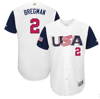 Custom 2017 #0 USA Retro Stitched Baseball Jersey - Classic Edition