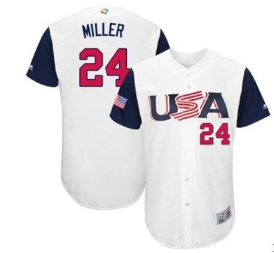 Custom 2017 #0 USA Retro Stitched Baseball Jersey - Classic Edition