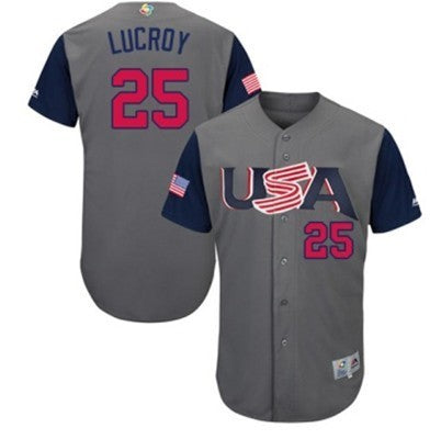 Custom 2017 #0 USA Retro Stitched Baseball Jersey - Classic Edition