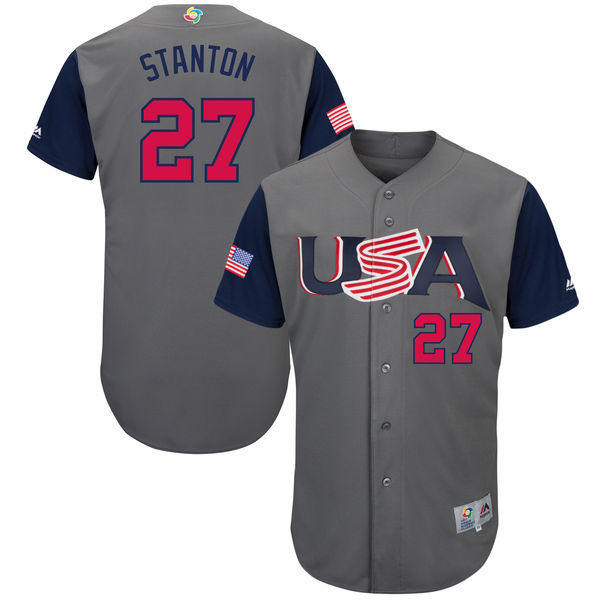 Custom 2017 #0 USA Retro Stitched Baseball Jersey - Classic Edition