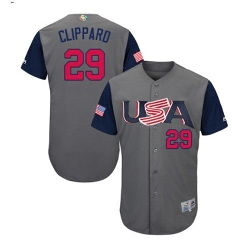 Custom 2017 #0 USA Retro Stitched Baseball Jersey - Classic Edition