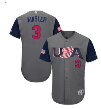Custom 2017 #0 USA Retro Stitched Baseball Jersey - Classic Edition